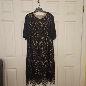 Sharagan Elegant Black Lace Dress 20W